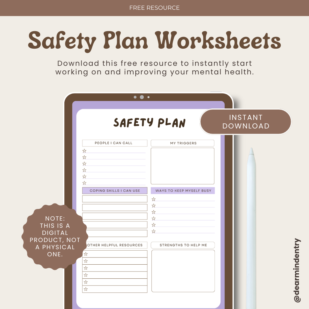 safety-plan-worksheet-dear-mind for Free Printable Health And Safety Worksheets Safety Plan Worksheet – Dear Mind for Free Printable Health And Safety Worksheets