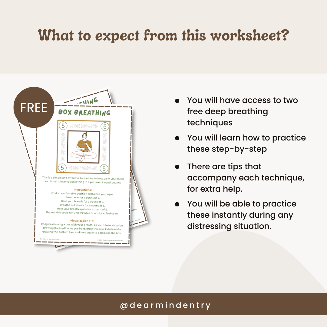 Deep Breathing Exercise Worksheet
