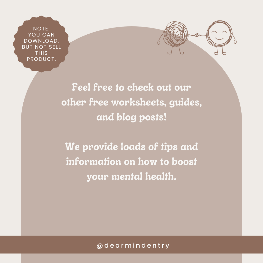 Therapy Goals Worksheet