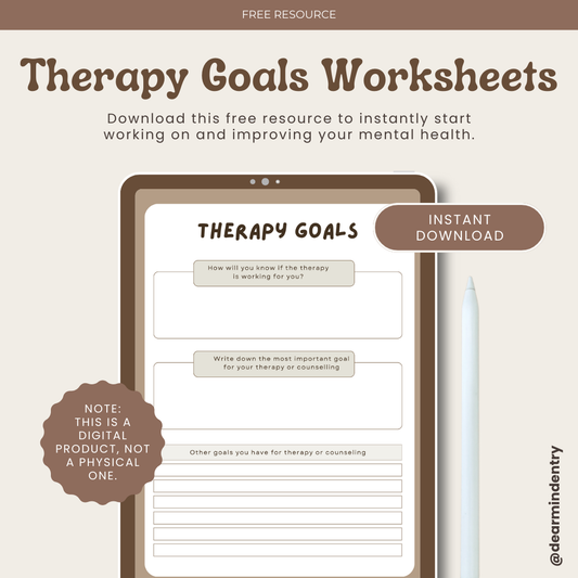 Therapy Goals Worksheet