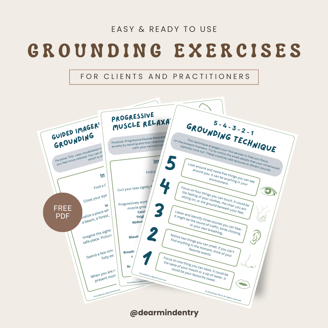 Grounding Exercises Worksheet