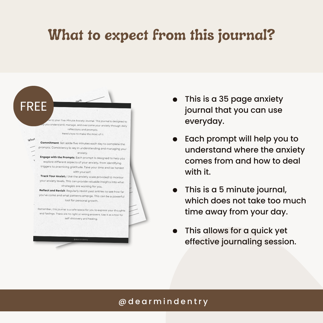5 Minute Anxiety Journal